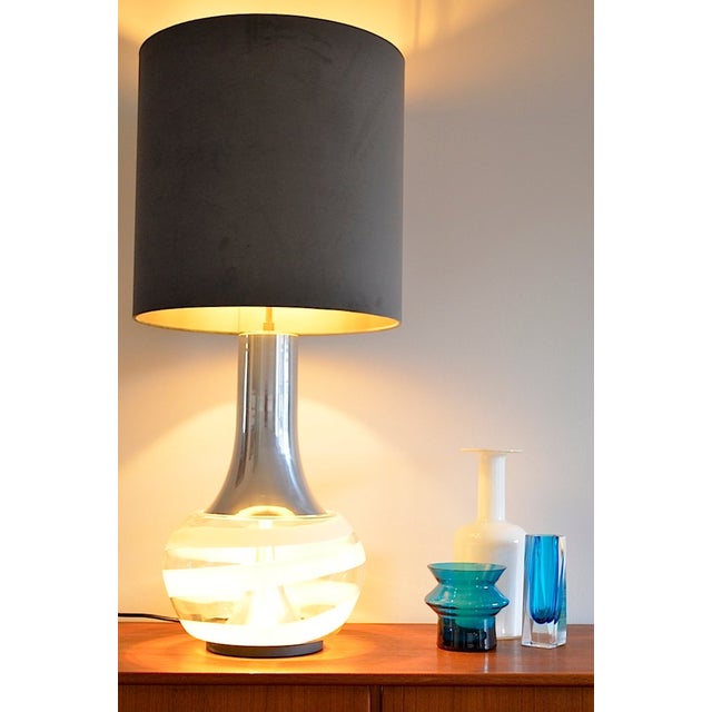 Large Glass Table Lamp from Doria Leuchten, 1970s For Sale - Image 6 of 14