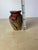 Red Vintage Marbled Porcelain Bud Vase in the Style of Nemadji or Ozark Pottery, Swirl Glaze Ceramic Vessel For Sale - Image 8 of 8