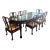 1980s Chinese Rosewood Carved Dining Set For Sale