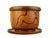 Mid 20th Century Handmade Japanese Zelkova Wood Large Rice Container Lidded Bowl With Tray For Sale - Image 4 of 14