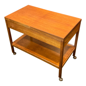 A Mid Century Modern 2 Tier Bar Cart, Influenced by Hans Jørgen Wegner and Possibly Manufactured by Remploy, Unmarked. Circa 1960s