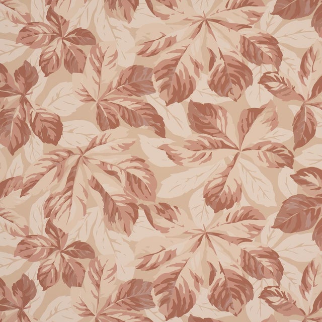 SAMPLE - Schumacher Arboreal Handprint Wallpaper In Spice For Sale
