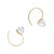 2020s Cat Eye Pearl 18k Gold Hook Earrings, A Pair For Sale - Image 5 of 10