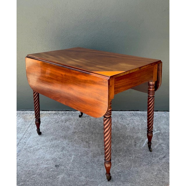 Vintage Mahogany Drop Leaf Table For Sale - Image 13 of 16