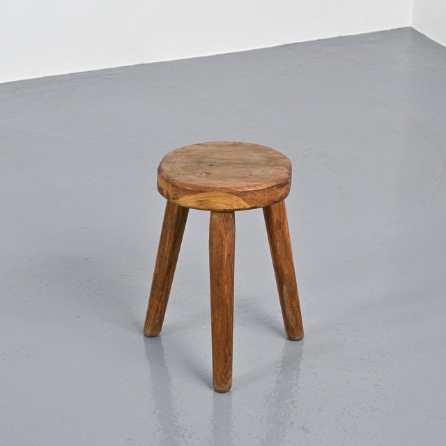Wooden Tripod Stool, 1950s For Sale - Image 3 of 11