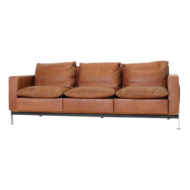 RH 302 Sofa in Leather by Robert Haussmann for De Sede, 1960s For Sale