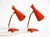 Mid-Century Modern Mid-Century Modern Red Diabolo Crows Foot Table Lamps from Cosack, 1950s, Set of 2 For Sale - Image 3 of 18