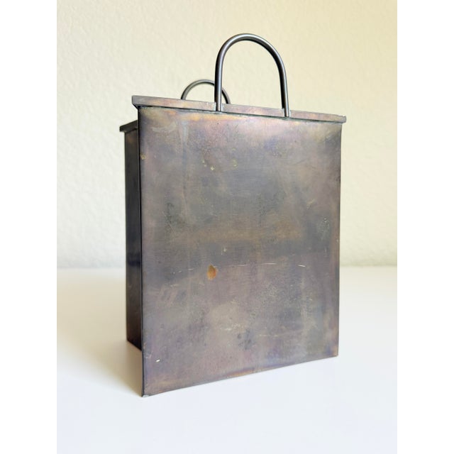 Mid-Century Modern Italian 1960s Brass Shopping Bag Sculpture in the Manner of Gio Ponti For Sale - Image 3 of 12