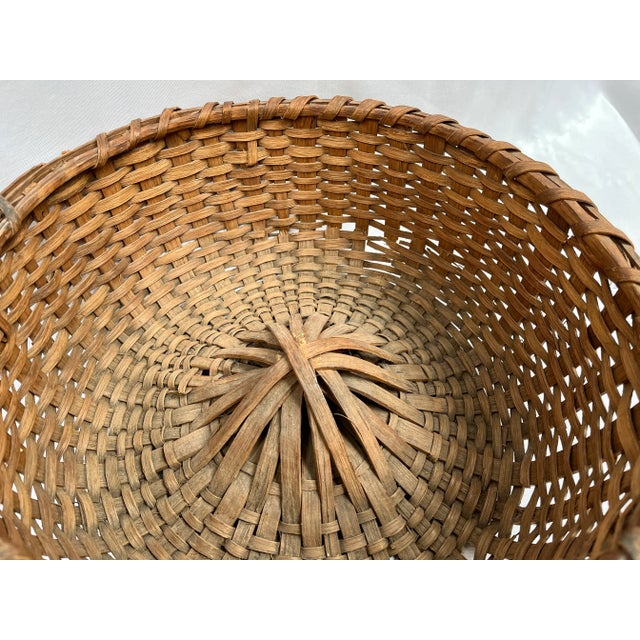 Brown Mid 20th Century Vintage French Boulangerie Proofing Basket For Sale - Image 8 of 10