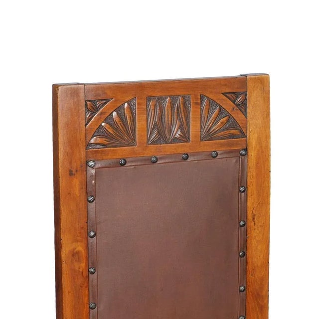Set of Art Nouveau Cherry Wood Chairs For Sale - Image 3 of 5