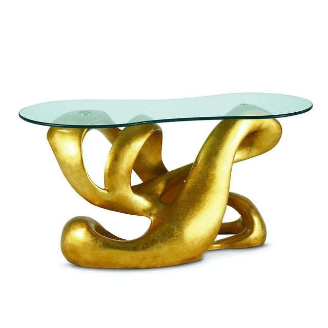 Traditional Tony Duquette for Maitland-Smith Biomorphic Console Table For Sale - Image 3 of 3