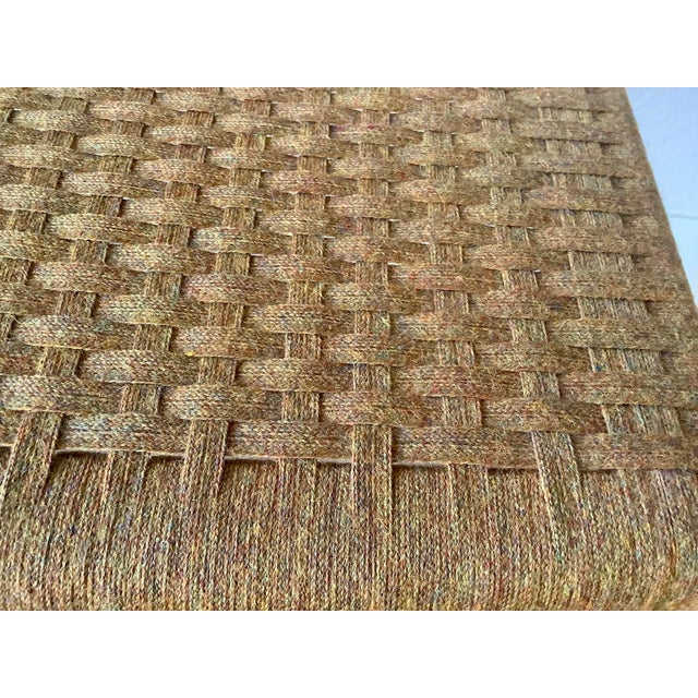 Late 20th Century Danish Modern N. Møller Model 80a Teak Stool With Woven Textile Seat, Denmark For Sale - Image 11 of 12