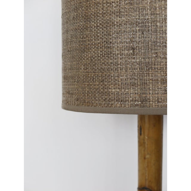 Bamboo and Glass Lampshades, Italy, 1980s, Set of 2 For Sale - Image 4 of 11