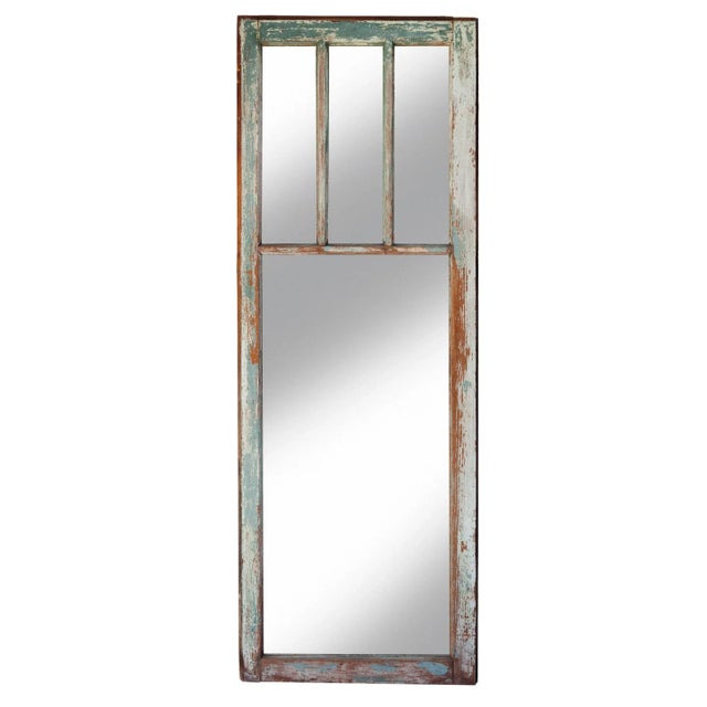 Wood 1940s Window Frame Mirror For Sale - Image 7 of 7