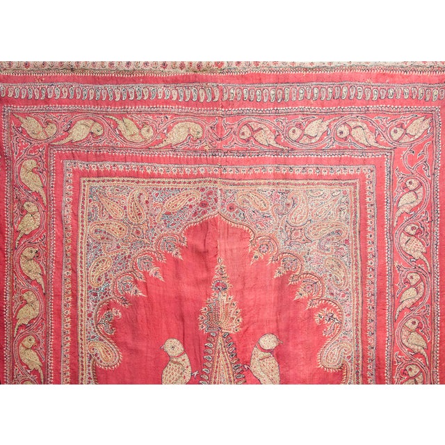 Late 19th Century Late 19th Century Persian Kirman Suzani Rug For Sale - Image 5 of 15