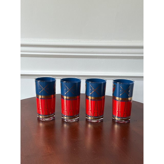 Transparent Vintage Bicentennial Highball Glasses — Set of 4 For Sale - Image 8 of 11