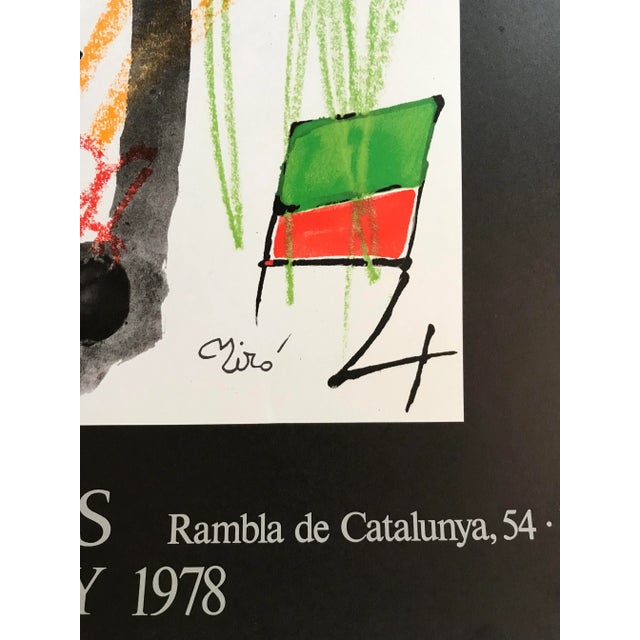 Abstract 1978 Joan Miro Barcelona Exhibition Poster For Sale - Image 3 of 7