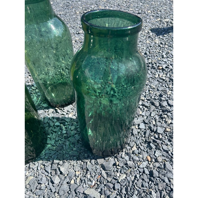 Antique Green Large German Pickling Jars -Set of 3 For Sale - Image 10 of 12
