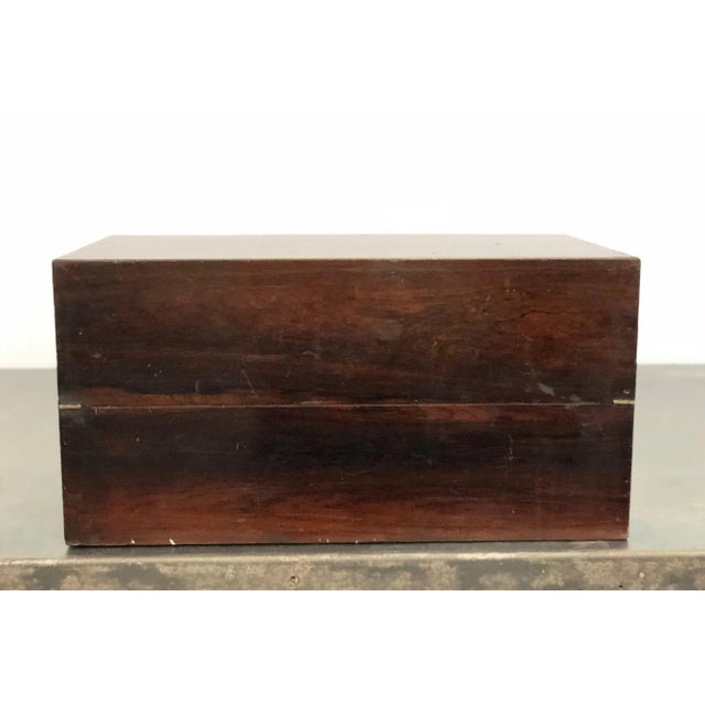 Antique Rosewood, Ebony, and Boxwood Lap Desk For Sale In Raleigh - Image 6 of 13