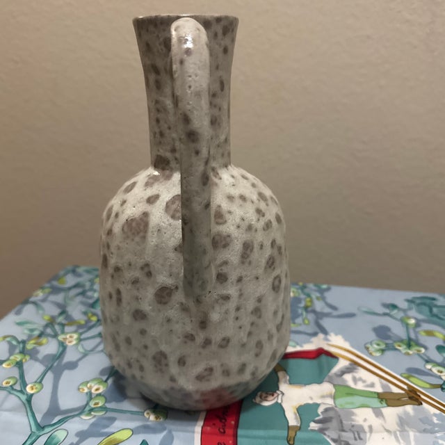 Textured Terracotta Amphora Vase – Speckled Neutral Decor For Sale - Image 4 of 7