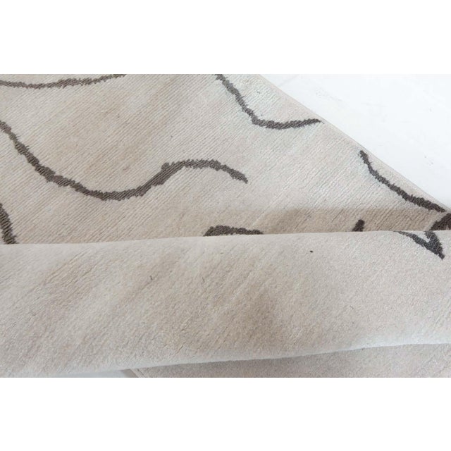 Modern Art Deco Style Hand-Knotted Wool and Silk Runner by Doris Leslie Blau For Sale - Image 4 of 8