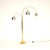 Vintage Italian Arc Floor Lamp in Brass and Chrome, 1970s For Sale - Image 4 of 9