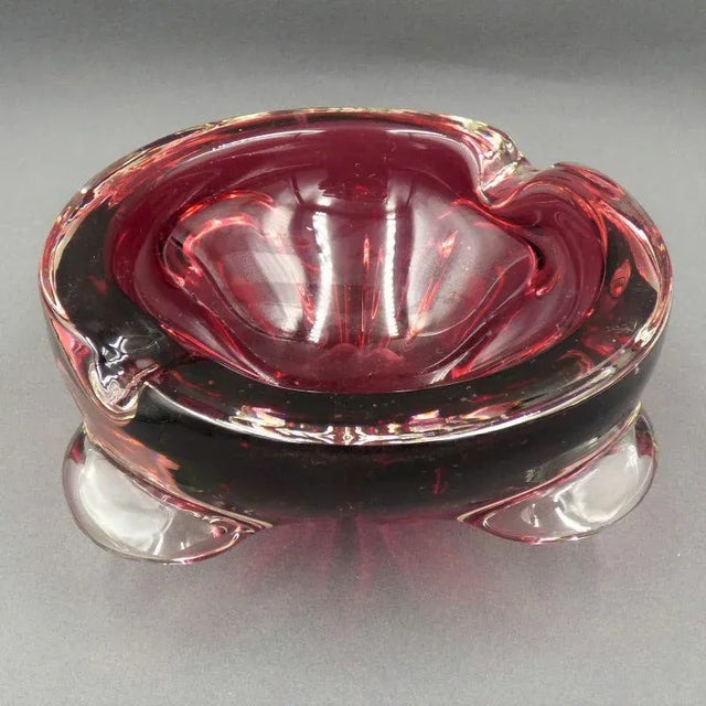 Red Murano Glass Ashtray, Italy, 1950s For Sale - Image 7 of 8