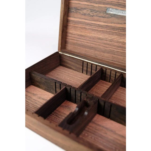 Provinsbanken Storage Box in Rosewood with Silver Inlay, 1960s For Sale - Image 10 of 13
