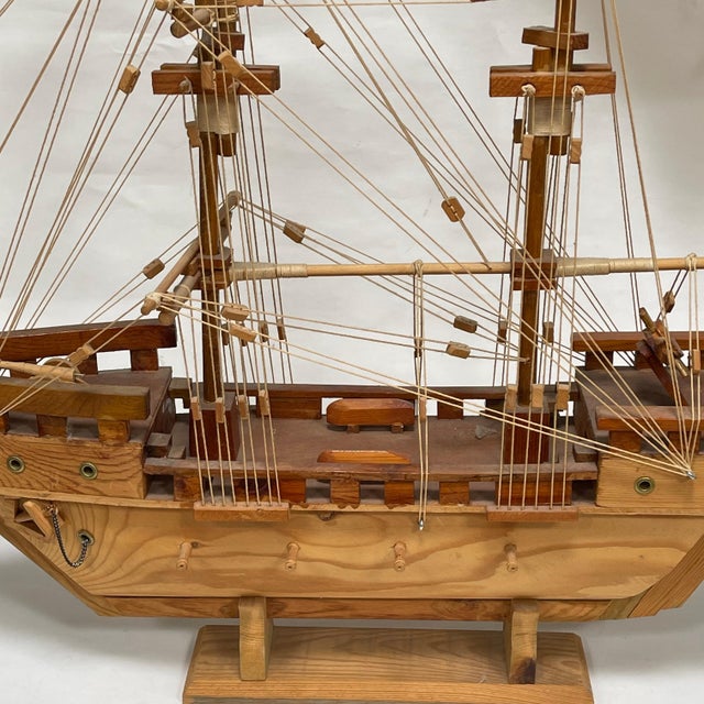 Wooden Model Sailing Ship by J. Romero For Sale - Image 13 of 13