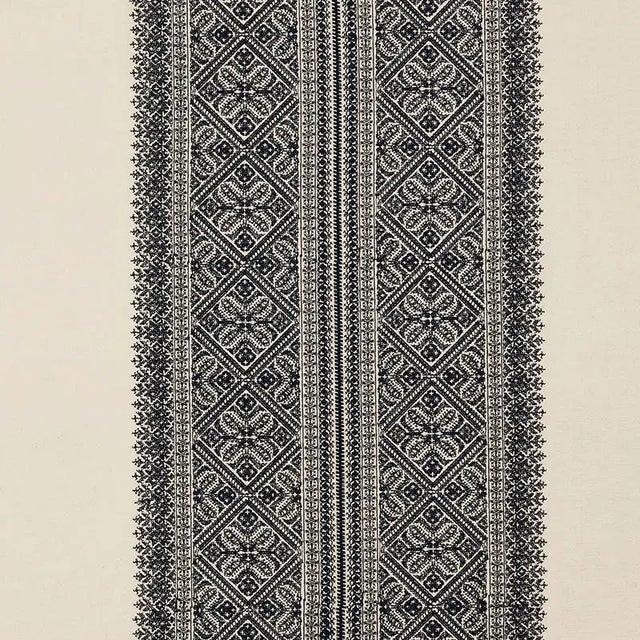 Sample - Schumacher Toledo Fabric in Noir For Sale