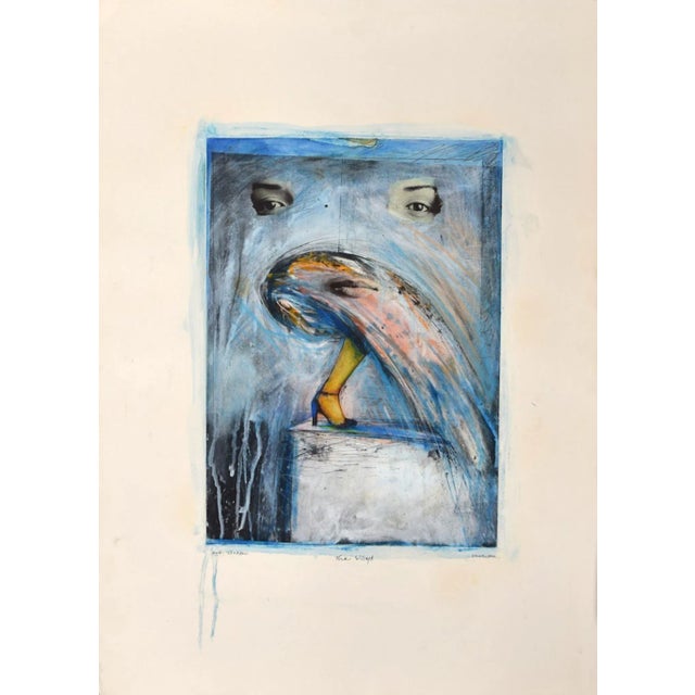 The sigil is an original painting and collage artwork in mixed media, ink, tempera and watercolor realized by sergio...