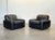 Piumotto Armchairs in Black Leather by Arrigo Arrigoni for Busnelli, 1970s, Set of 2 For Sale - Image 15 of 15