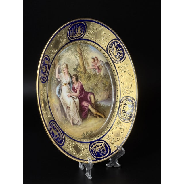 This exceptional Royal Vienna cabinet plate presents the celebrated scene of Rinaldo and Armida from Torquato Tasso’s epic...