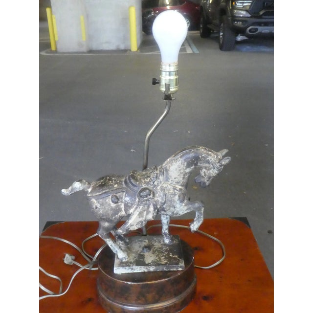 Vintage Chinese Tang Horse Decorator Lamp For Sale - Image 9 of 9