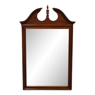 Cresent Furniture Solid Cherry Traditional Style 33" Pediment Mirror For Sale