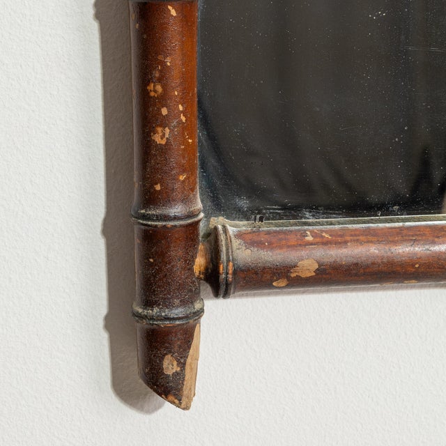 19th Century France Brown Wood Mirror For Sale - Image 10 of 10