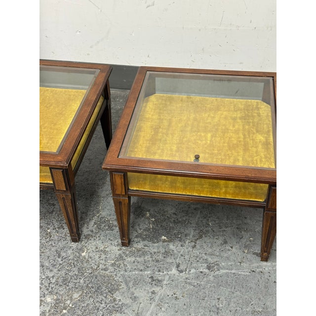 Mid 20th Century Vintage Brandt Display Curio Side Tables, Pair For Sale - Image 5 of 12