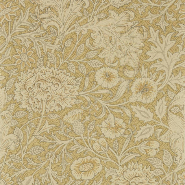Morris & Co Double Bough Wallpaper in Antique Gold For Sale