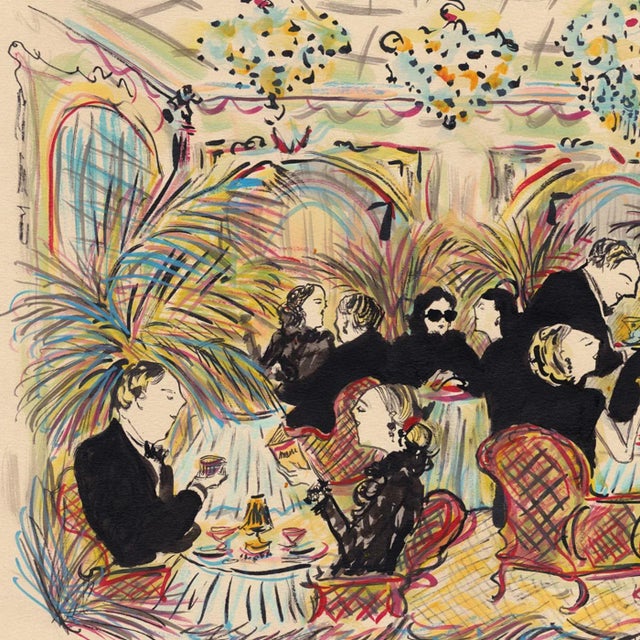 Luncheon Between the Palms Contemporary Reproduction Print by Pauline De Roussy De Sales For Sale - Image 4 of 4
