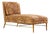 Paul McCobb for Calvin Mid Century Walnut and Brass Chaise Lounge For Sale