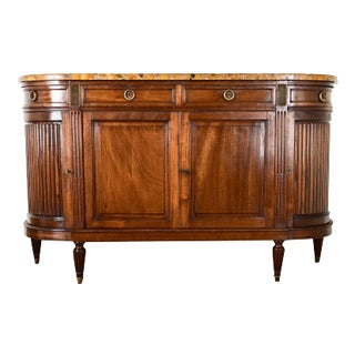 French 19th Century Louis XVI-style Demilune Enfilade For Sale