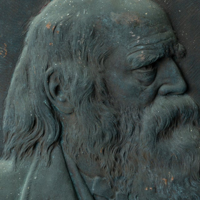 Portraiture William Cullen Bryant Bronze Relief Portrait, C.1880 For Sale - Image 3 of 9
