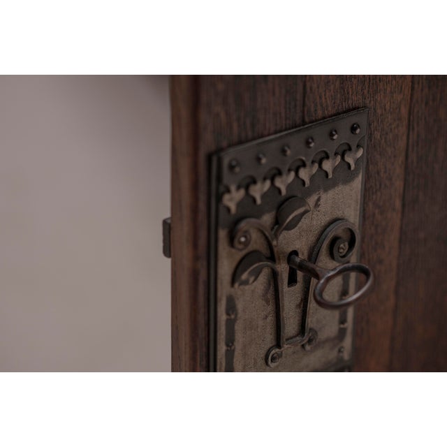 French Brutalist Sideboard in Oak, 1970s For Sale - Image 13 of 18