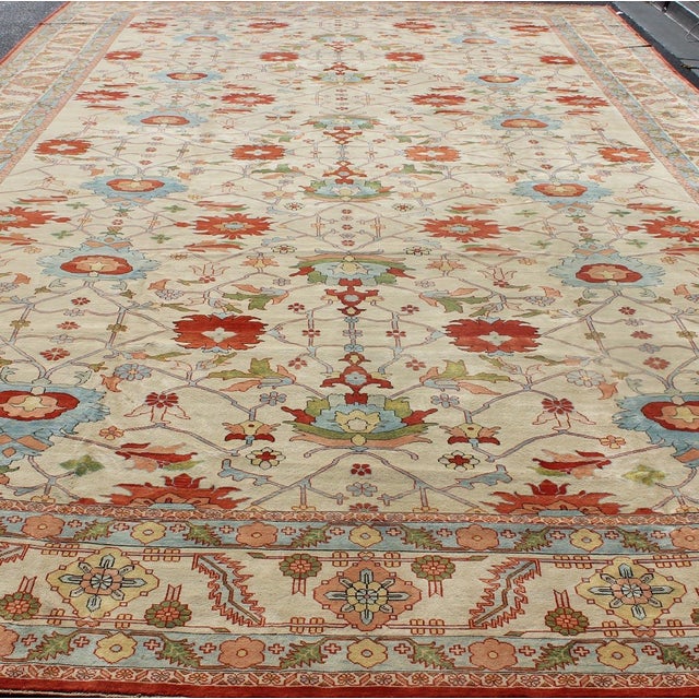 Very Large Persian Vintage Serapi Rug With All-Over Pattern by Keivan Woven Arts 16'8" X 29'0" For Sale In Atlanta - Image 6 of 11