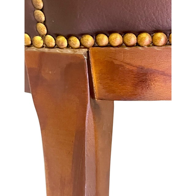 Brown Vintage Ralph Lauren–Style Leather Club Chair With Nailhead Trim For Sale - Image 8 of 18