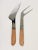 Mid-Century Steel & Wood Carving Knife and Fork attributed to Amboss Austria, 1960s, Set of 2 For Sale - Image 6 of 9