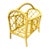 Vintage Rattan Magazine Rack/Lacquered Yellow Finish For Sale - Image 4 of 6