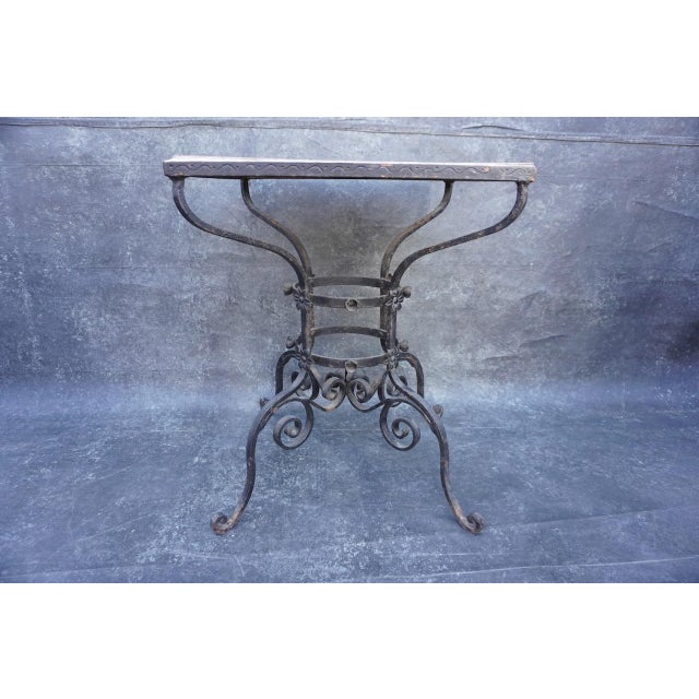 1930s 1930s Spanish Revival Meets Egyptian Revival Tile-Top Table For Sale - Image 5 of 7