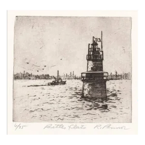 Robert Pennor Butler Flats Lighthouse Etching