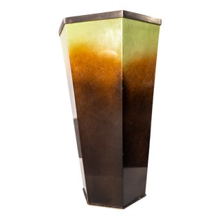 Art Deco Green Bronze Vase by Bernhard Linder Modern Metallkonst, Stockholm, 1938 For Sale